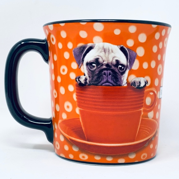 Keith Kimberlin Pug Puppy In A Cup by The Encore Group Cup Mug - Picture 3 of 5